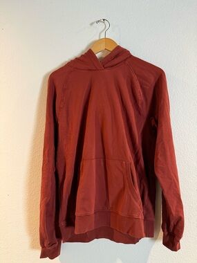 Paige Men's Hooded Pullover Sweatshirt - Rust Red